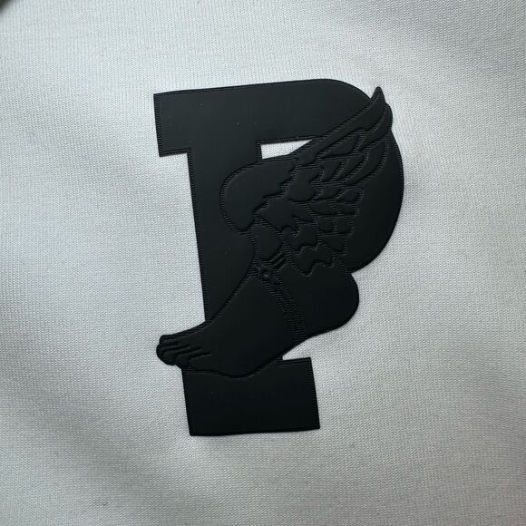 Polo Ralph Lauren Hoodie Mens Medium White Red P Wing Stadium Performance - Picture 3 of 7